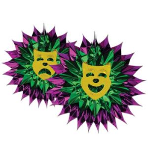 Mardi Gras 15-Inch Fan Burst