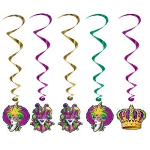 Mardi Gras Hanging Whirls
