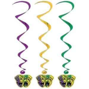 Mardi Gras Hanging Whirls