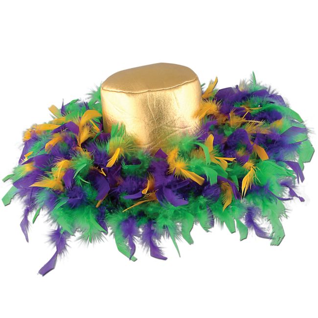Mardi Gras Feather Hat