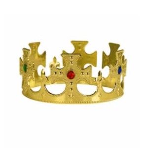Plastic Gold Jeweled King's Crown