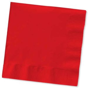 3-Ply Dinner Napkins, Red