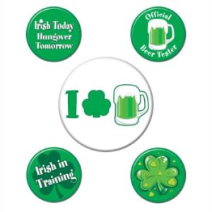 St Patrick's Day Party Buttons