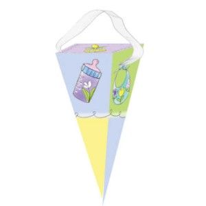 Bottles & Booties Cone Favor Boxes