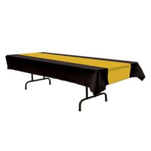 Black & Gold Banquet Table Cover
