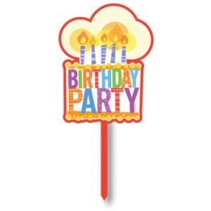 Birthday Joy Plastic Yard Sign