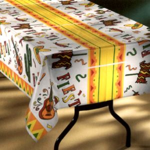 Fiesta Time Banquet Table Cover 100' Roll