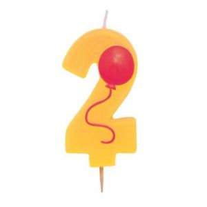 Numeral Candles w/Balloon #2
