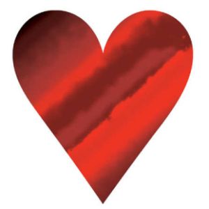 Casino Night Foil Heart Cutout
