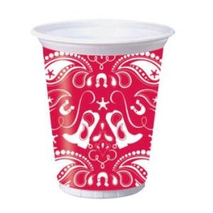 Cowboy 16oz Plastic Cups
