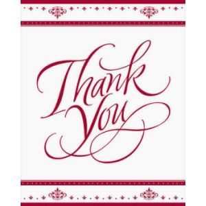 Stafford Ruby Thank You Cards
