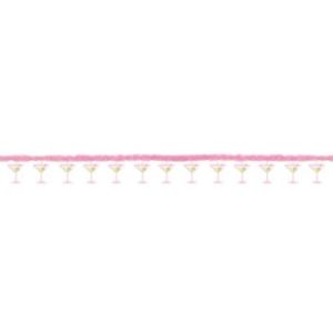 Sassy & Sweet 9-Foot Garland w/Marabou Martini Glass Banner