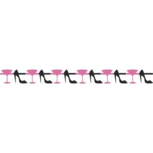 Sassy & Sweet 5-Foot Martini & Heels Jointed Banner