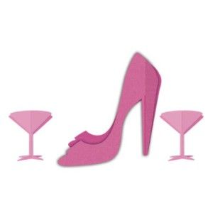 Sassy & Sweet Martini & Heels 3-D Centerpiece Set