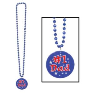 #1 Dad Beads w/Medallion