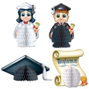 Graduation Playmates Mini Centerpiece Set