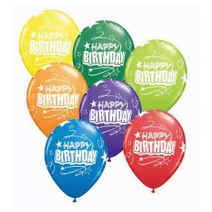 Loops & Stars Qualatex Birthday Balloons