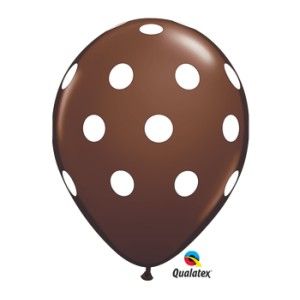Brown Dots Qualatex Latex Balloons