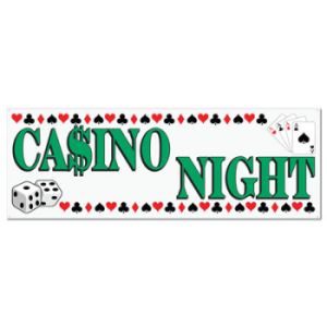 Casino Night Sign Banner All-Weather