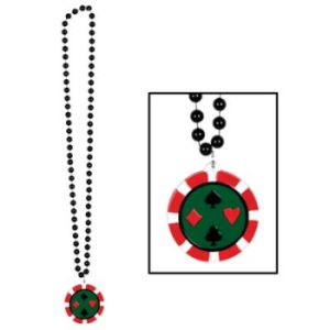 Beads w/Poker Chip Medallion