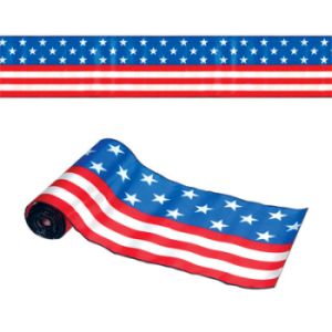 Satin Patriotic Table Runner 25-Foot Roll
