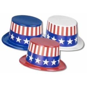 Plastic Toppers w/Patriotic Band