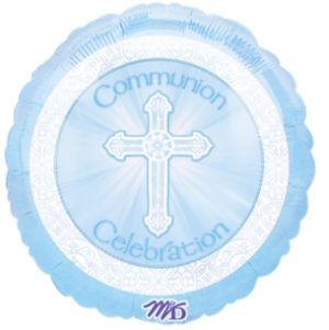 Blue Communion Foil Balloon