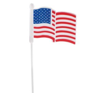 Plastic American Flag Picks