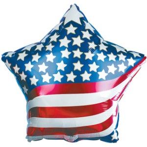 Patriotic Stars & Stripes Foil Balloon