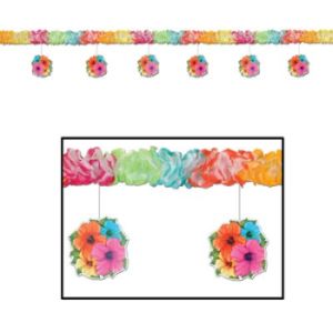 Silk N Petals Hibiscus 7-Foot Garland
