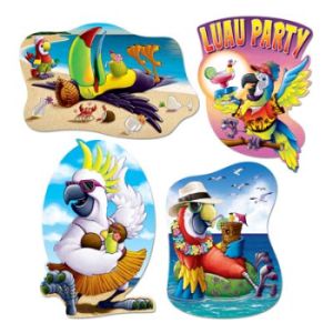 Luau Parrot Party 16-Inch Cutouts