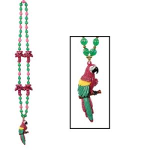 Luau Beads w/Parrot Medallion