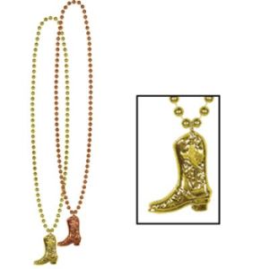 Beads w/Cowboy Boot Medallion
