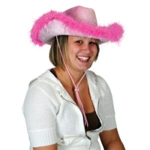 Pink Cowgirl Hat w/Marabou