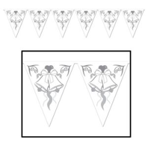 Wedding Bells All-Weather Pennant Banner