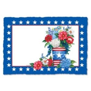 Patriotic Floral Placemats
