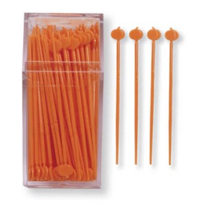 Pumpkin Plastic Picks