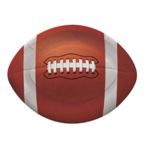 Football Shaped 8-Inch Plates