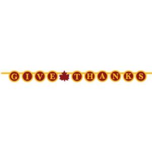 Give Thanks Ribbon Circle Banner