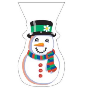 Snowman Shaped Cello Treat Bags