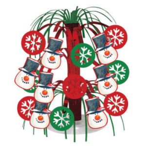 Snowman Carols Mini Cascade Centerpiece