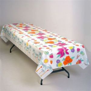 Floral Luau Banquet Table Cover