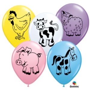 Farm Animals Qualatex Latex Balloons