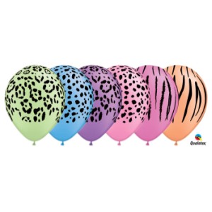 Neon Safari Assortment Qualatex Latex Balloons