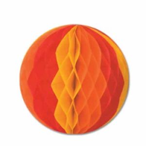 Tissue Ball, 12-inch, Golden Yellow-Orange