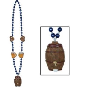 Oktoberfest Beads w/Keg Medallion