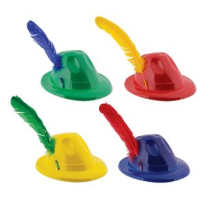 Assorted Plastic Alpine Hats w/Feather
