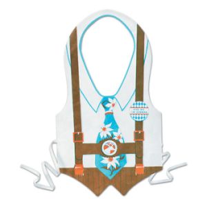 Plastic Oktoberfest Vest Kiss Me I'm German