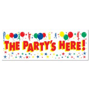 The Party's Here All-Weather Sign Banner