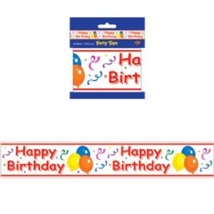 Happy Birthday All-Weather Poly Party Tape